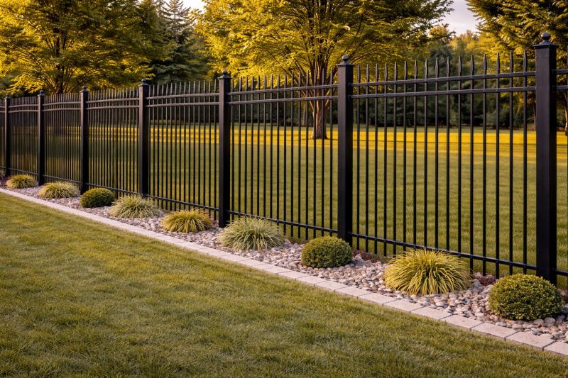Black Metal Fence Installation in South Houston, TX
