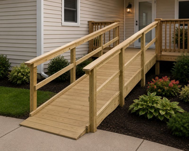 Wood Ramp Installation in Wilmington, NC
